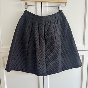Prada Black Quilted A-Line Skirt